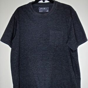 EDDIE BAUER LEGEND WASH DARK GREY SHORT SLEEVED POCKET T SHIRT SIZE L
